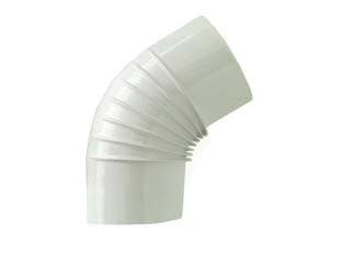 Gomito 45 ° Porcellanato per Stufe a Legna Bianco Lucido Ee ¸ 10 cm Save - 2