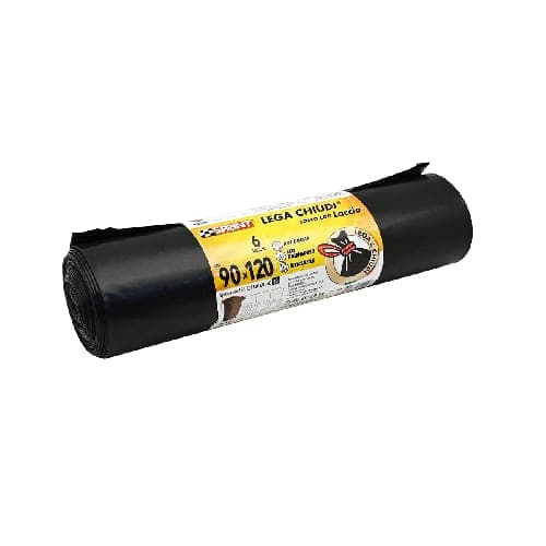 20 Pezzi Sacchi Spazzatura Lega e Chiudi C Laccio Nero 55 cm x 65 Senza - 2