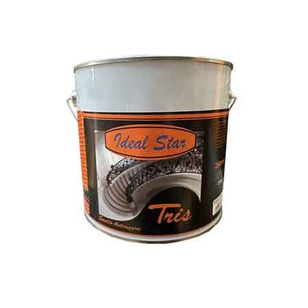 Smalto Antiruggine in Secchio Tris Ideal Star 2,5 l Nero Opaco - 2
