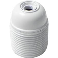 Portalampada Filettato E27 Colore Bianco Lampo - 2