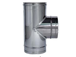 Raccordo a T 90 ° in Acciaio Inox AISI 304 Monoparete Spessore Cod 364669 - 2