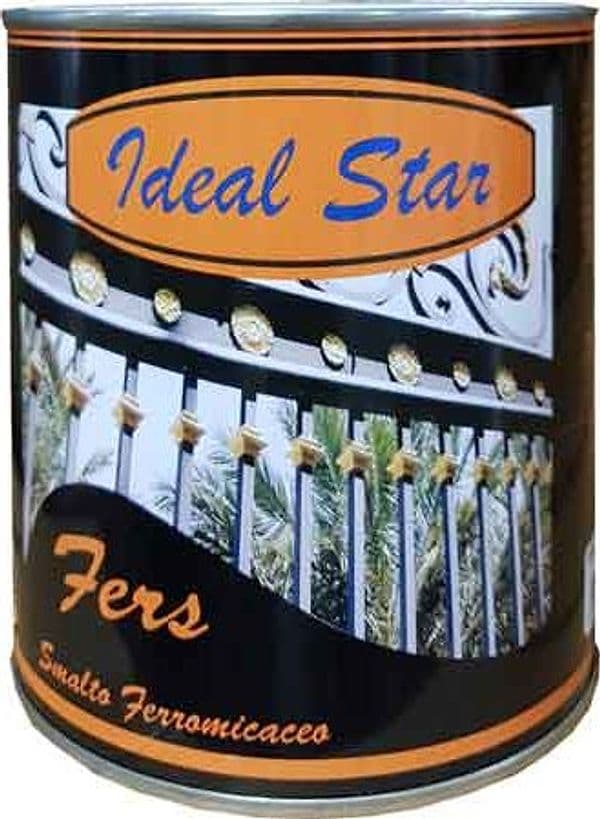 Smalto Ferromicaceo Fers Ideal Star 0,750 l Grigio Scuro Grana Grossa - 2