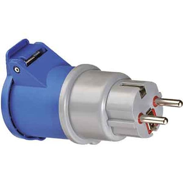Adattatore Industriale Spina Schuko 10A 2P con T 220V - 2