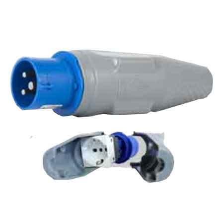 Adattatore Convertispina Spina 2P con T 16A 230V Cee Presa Schuko 10 16A - 2