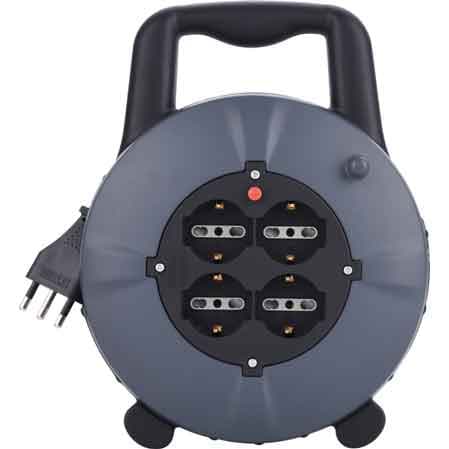 Avvolgicavo Domestico con Manico 15 m Electraline - 2