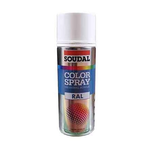 Bomboletta Spray Acrilico Universale Soudal 400 ml Grigio Chiaro 6 Pezzi - 2