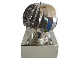 Fumaiolo Testa Radiante Girevole Quadro 32 CMX32 in Acciaio Inox - 2
