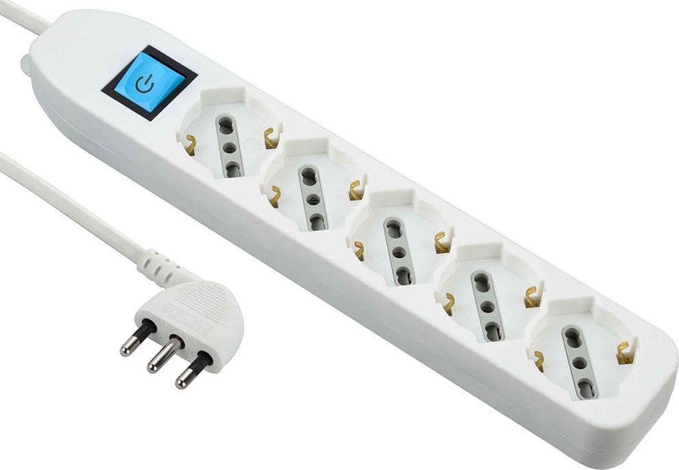 Multipresa con Interruttore 5 Posti Electraline