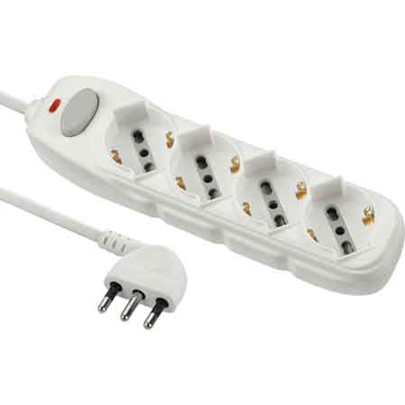 Multipresa con Interruttore 6 Posti Electraline - 2