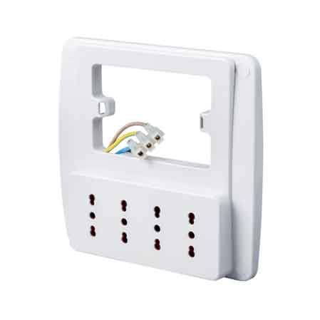 Multipresa da Parete Emilia Smart Rosi 4 Prese 2P con T 10 Colore Bianco - 2