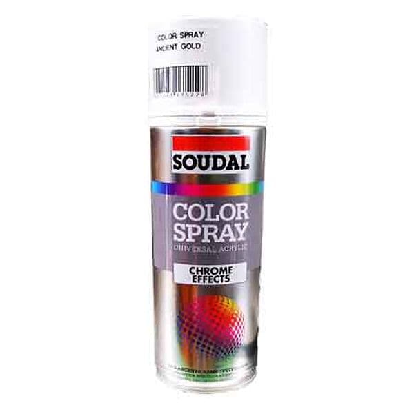 Bomboletta Spray Metalli Preziosi Soudal 400 ml Specchiante Oro 6 Pezzi - 2