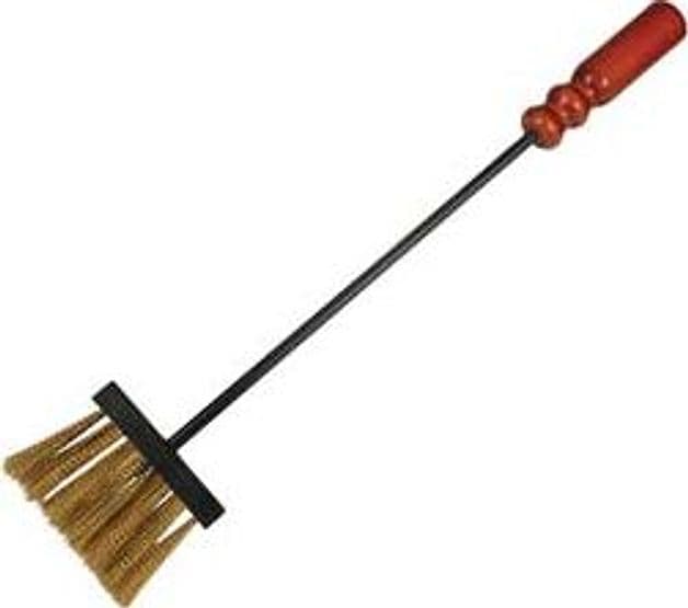Scopino Setole Ottonate per Camino Manico Legno 55 Cmh. (738 Bis) Mille - 2