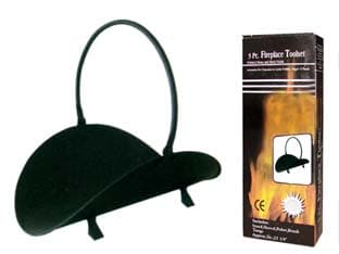 Portalegna Nero con Manico 48 cm Lapillo - 2