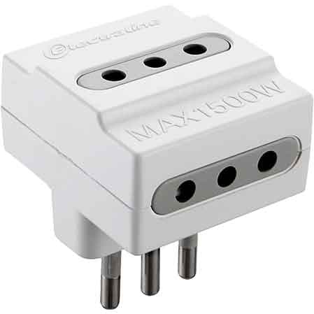 Adattatore Triplo 10A 2P con T Electraline Presa 10A 2P con T - 2