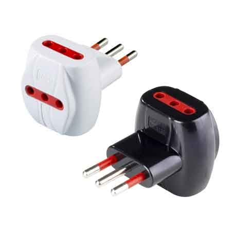 Adattatore Triplo 10A Rosi 2P con T Prese 10A 2P con T Colore Bianco - 2