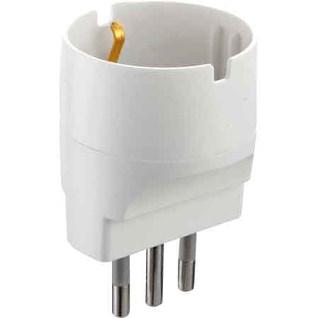 Adattatore Semplice Schuko 16A 2P con T Electraline Presa 10A 2P con T - 2