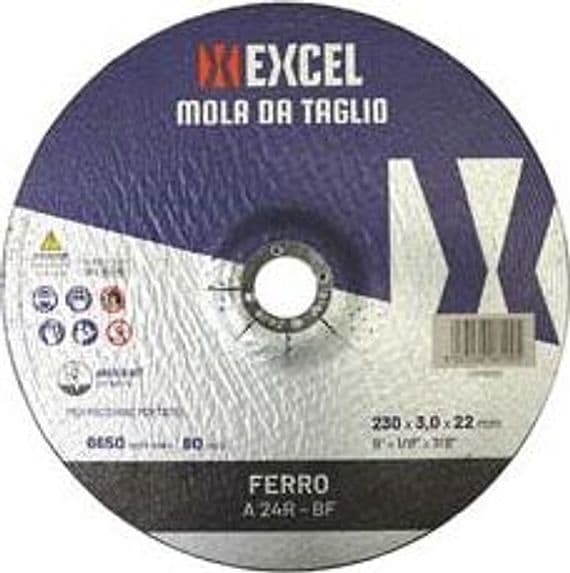Dischi da Taglio Centro Depresso per Ferro Ø 230 mm Ø 230 mm 10 Pezzi – Excel