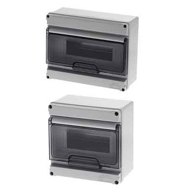 Centralino da Parete con Portello IP65 12 Mod 250 202 x 90 mm Grigio - 2
