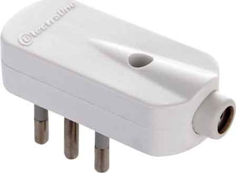 Spina Mobile a 90 ° 10A 2P con T Bianco - 2