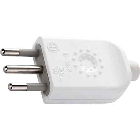 Spina Mobile 10A 2P con T Bianco - 2