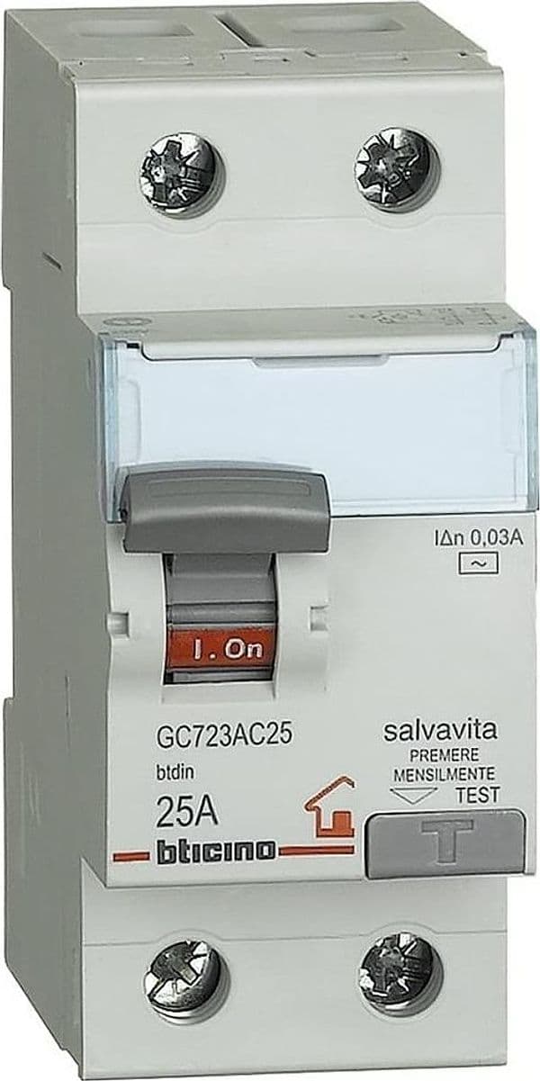 Interruttore Magnetotermico Differenziale Salvavita Bticino Corrente 25A