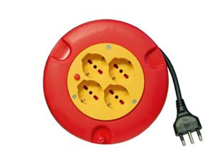 Avvolgicavo Elettrico 4 Prese Schuko Bipasso 5 m 5 m Syntesy - 2