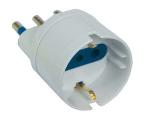 Adattatore 2P+T con Presa Schuko Bianca Spina 16A Bianco Syntesy 20 Pezzi - 2