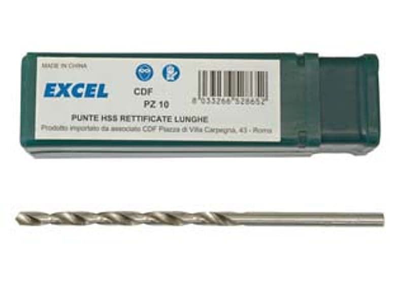 Punte HSS Rettificate Prolungate Ø 5,5 mm MMX140 Excel 10 Pezzi