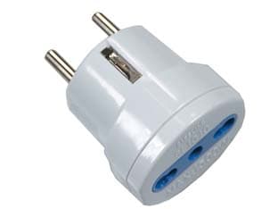 Adattatore Bipasso 2P+T Spina Schuko Bianco Spina 16A Presa 10 16A 20 Pezzi - 2