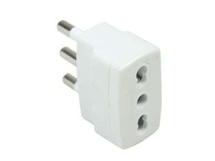 Adattatore Riduzione 2P+T Bianca Spina 16A e Presa 10 16A Bianca 20 Pezzi - 2