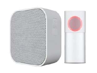 Campanello Wireless Batdoor Bianco con Finitura in Tessuto Grigio Syntesy - 2