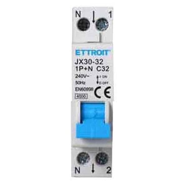 Interruttore Magnetotermico Compatto Elettroit 1P con N C.nominale 6A - 2