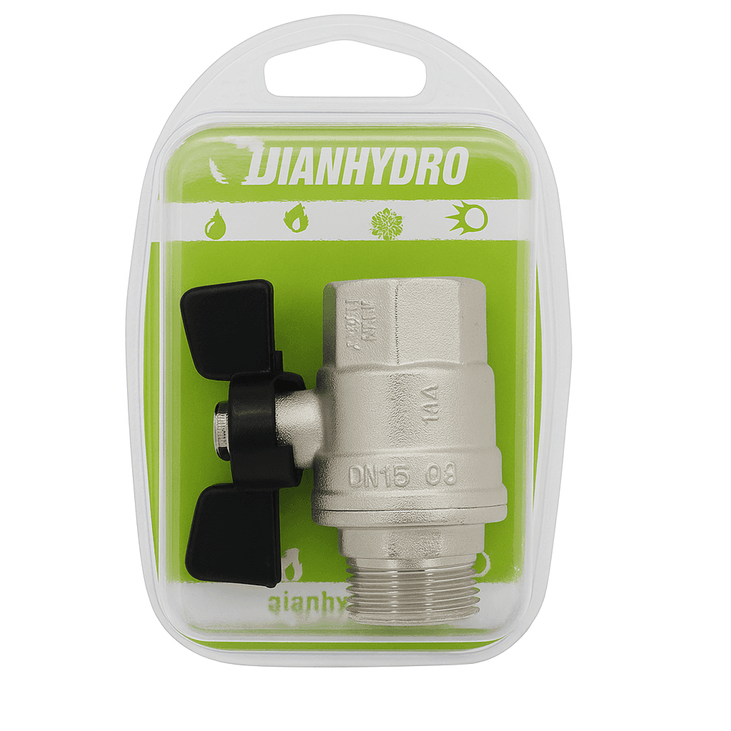 Valvola a Sfera MF con Farfalla Blister Faidf ? DN 10 PN 64 Farf Nera - 2