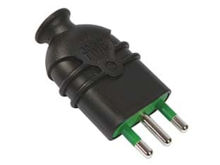 Spina Dritta 2 Poli + Terra Nera Hi Pro Nera 10A 80101 Fanton 5 Pezzi - 2