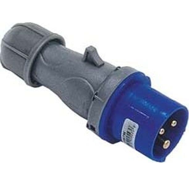 Spina Industriale Volante Blu 2P+T Cee IP44 16A Blu 5 Pezzi - 2