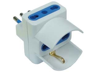 Adattatore Triplo 2P+T con Schuko Bianco Spina 16A e Prese 10 16A 20 Pezzi - 2