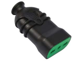 Presa Dritta 2 Poli + Terra Bipasso 16A Nera Hi Pro Nera 81111 5 Pezzi - 2