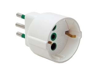 Adattatore Schuko 2 Poli + Terra 10A Bianco 82120 Fanton 5 Pezzi - 2