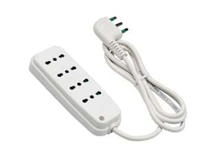 Multipresa 4 Posti Bipasso Linea Retail Bianca 47400 Fanton 2 Pezzi - 2