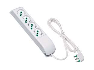 Multipresa 4 Posti Bipasso + Schuko Bianco 410110 Fanton - 2