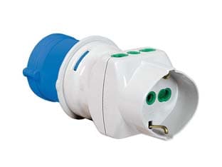 Adattatore Industriale con Spina Cee IP44 e Prese Bipasso e Schuko 16A - 2