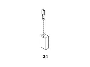Spazzole a Carboncino per Elettroutensili Modello 34 Bosch 1755 5 8 Pezzi - 2