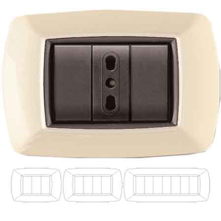 Placca Coprinterruttore Avorio Mylife 7 Moduli Ec Elettrocanali - 2