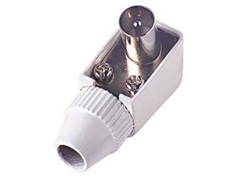 Spina Coassiale Tv a Squadra 9,5 mm Bianca 32040 Fanton 10 Pezzi - 2