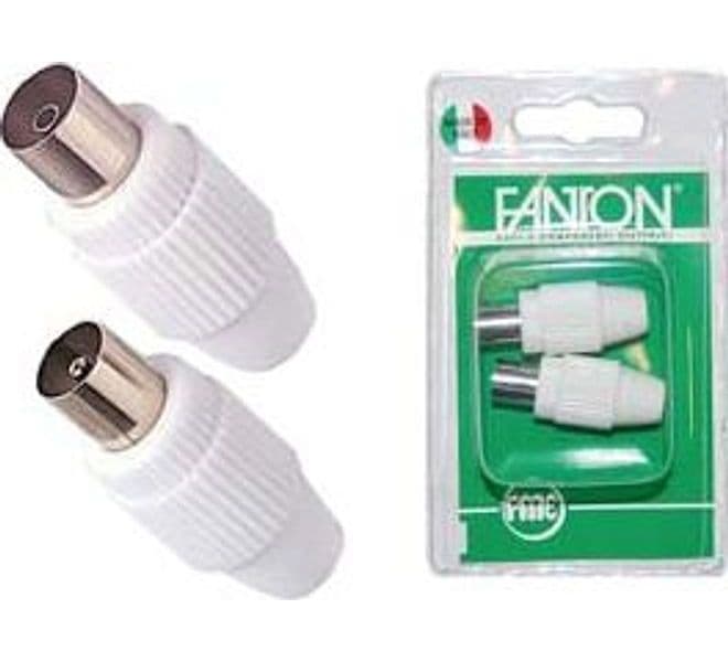 Giungicavo Tv Spina + Presa Coassiale 9,5 mm 9,5 37020 mm Fanton 4 Blister - 2