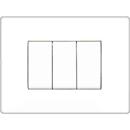 Placca Coprinterruttore Bianca Mylife Q 4 Posti Ec Elettrocanali - 2