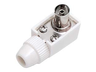 Presa Coassiale Tv a Squadra 9,5 mm Bianca 32050 Fanton 10 Pezzi - 2