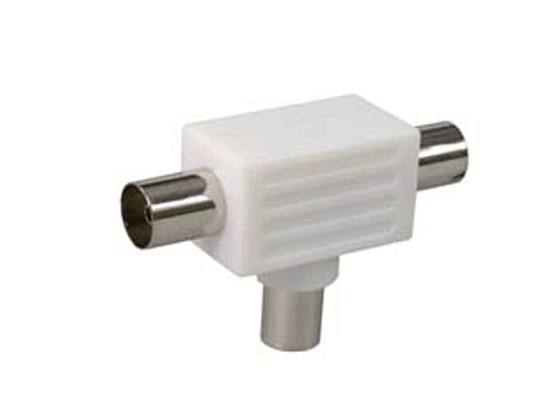 Adattatore Tv Coassiale 1 Spina + 2 Prese 9,5 mm 10 Pezzi - 2