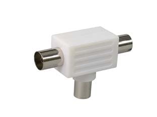 Adattatore Tv Coassiale 1 Spina + 2 Prese 9,5 mm 10 Pezzi - 2