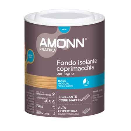 Fondo Isolante Coprimacchia All Aqua per Legno e Muro Amonn 1 l Bianco - 2
